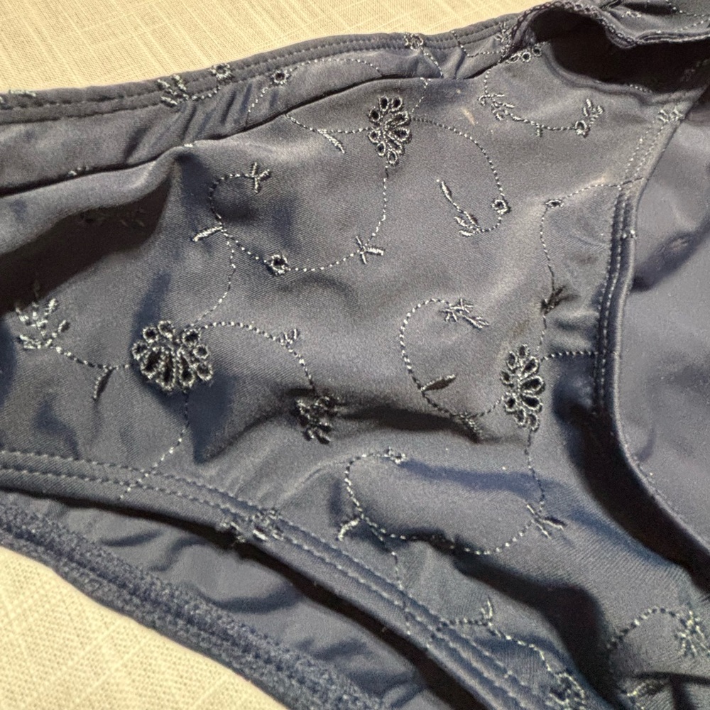 Jonathan Simkhai Blue Ruffle Bikini Set - Picture 13 of 13